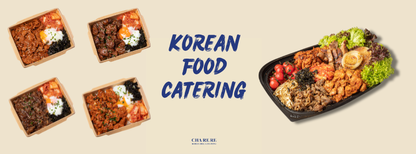 Korean food catering at one raffles place, singapore. rice bowls and platters available
